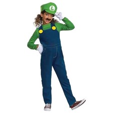 Disguise Boys Super Mario Green Luigi Halloween Costume Small 4-6