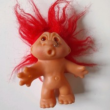 Rare Vintage Long Haired Troll Doll Toy  dam 1986