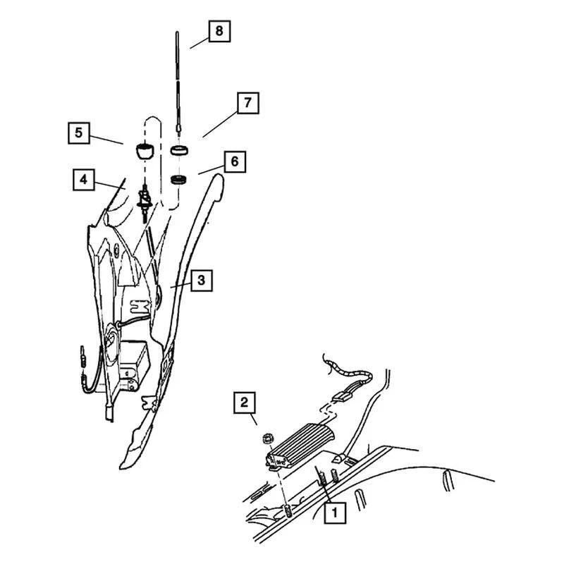 For Jeep Grand Cherokee 1999-2004 Jeep 56009375AB Antenna Bezel Foto 4 de 4