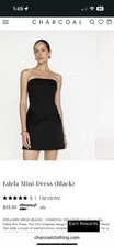 Charcoal Women's Bustier Dress with Side Rushing Size L