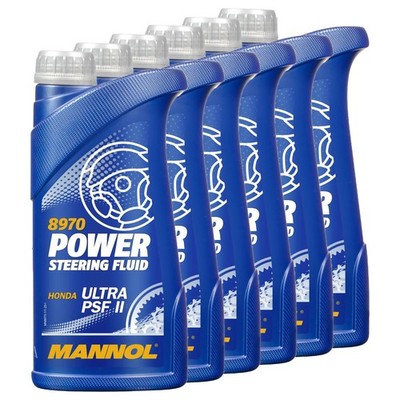 Hydrauliköl MANNOL Power Steering Fluid Honda 6x 1 Liter Servo Lenkung Öl Honda