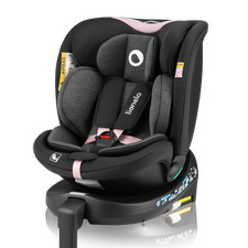 Auto Kindersitz Autositz i-Size R129 360° drehbar ISOFIX Lionelo Navy BLACK PINK