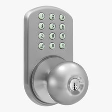 Satin Nickel Keyless Password Door Knob Digital Keypad Entry Lock Zinc Alloy
