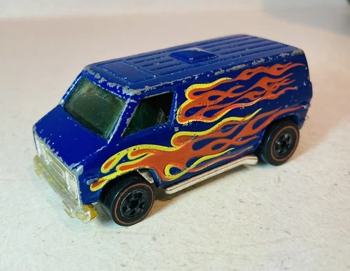Mattel Hot Wheels Super Van Redline Cutoff Canyon Set 1974 Blue Vintage Nice