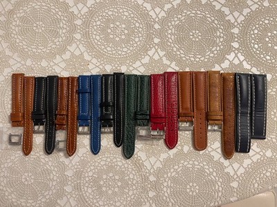 Breitling straps different prices and measures. NOS