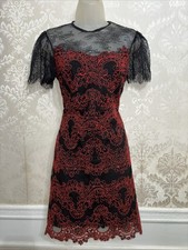 Sandro Paris Embroidered Lace Short Sleeve Dress Size 3