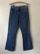 VTG 70s Levi  s 646-0913 Orange Tab Bootcut Flared Jeans Talon Zip 28W 28L