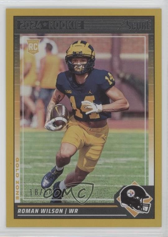 2024 Score Rookies Gold Zone /50 Roman Wilson #360 Rookie RC