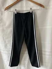 Adidas Kids Black 3-Stripes Track Pants   Size 6   Athletic Joggers