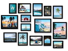 15 Pack Collage Picture Frames, Gallery Wall Frame Set with Three 8x10, Six 5...