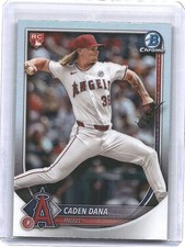 Caden Dana 2025 Bowman Chrome #94 Red Rookie RC Logo Refractor Redemption Angels