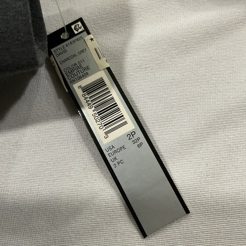Conjunto de traje chaqueta pantalón manga larga color gris Tahari para mujer talla 2P - Imagen 8 de 10