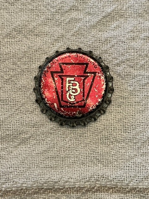 PA tax cap FRACKVILLE BREWING Beer bottle cap UNUSED 1933-34 keystone
