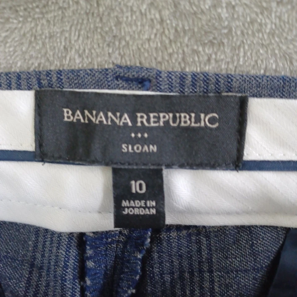 Banana Republic Pants Sz 10 Houndtooth Straight Ankle Stretch Sloan Office - Image 4 of 4