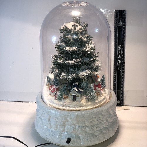 Vtg Kurt Adler LET IT SNOW Christmas Musical Fiber Optic   Globe Lights