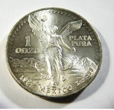 1982 MEXICO ONZA SILVER LIBETAD COIN BU From Original Tube!!