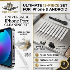 Phone Charging Port Speaker Cleaning Kit Brush Dust Plug for All Phones