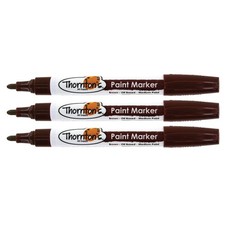 Thornton's Art Supply Oil-Based Paint Markers, Medium Point, Brown Ink, Set of 3