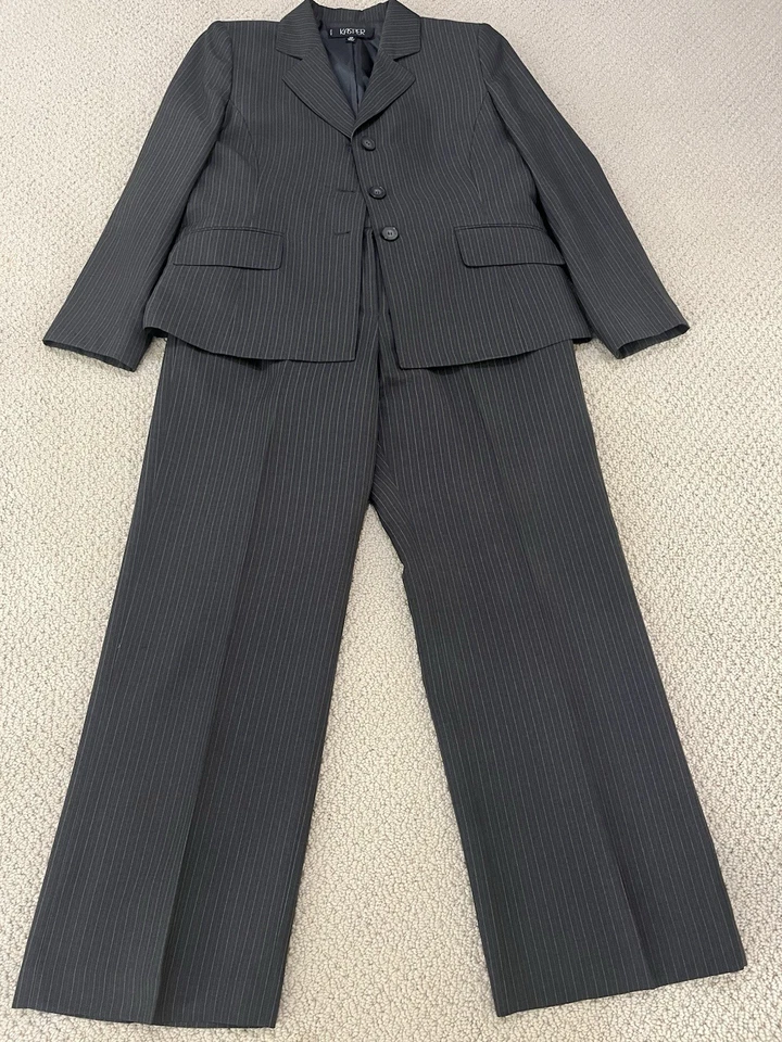 kasper Mujer Gris 2 Piezas Pantalón Trajes Talla 12P Foto 3 de 4
