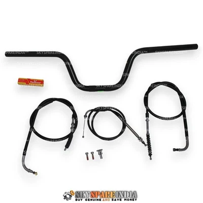 SKY SPARE INDIA Guidon Touring avec câble compatible avec Royal Enfield Bullet Classic 350