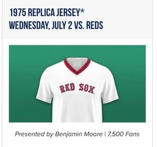 2025 Red Sox 1975 Replica Luis Tiant Jersey Size XL 7/2 Fenway Promotion