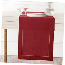  Linen Red Table Runner 72 Inches Long - 100% Pure Linen 14 X 72 Inch 05 - Red