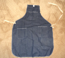 Vintage Ansell Edmont Industrial Denim Apron Workwear USA Made 80s-90s