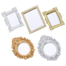  Miroirs muraux miniatures en résine, 5 pièces, accessoires de décoration pour