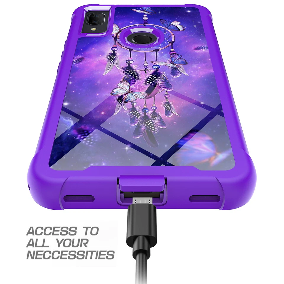 Capa híbrida Alcatel 3V 2019 gráfica à prova de choque proteção contra impacto corpo inteiro - Imagem 3 de 4