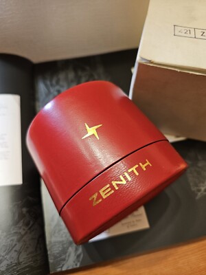 LATE 60s ZENITH 421 RED VINTAGE WATCH BOX SCATOLA OROLOGIO