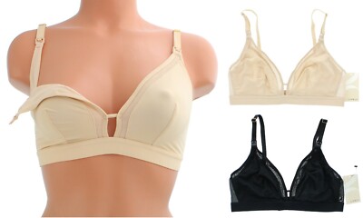 Lively Nursing Bralette 52242, Mesh Detailing, Elastic Band, Adjustable Straps