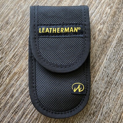 Leatherman flat Nylon Sheath Wave Charge, Skeletool Sidekick, Rebar. Yellow Logo