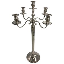 Beautiful 5-Candle Metal Candelabra Brass Candle Holder, 5 Prong 36"