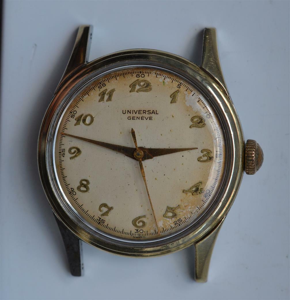 1950 Universal Geneve Wristwatch Cal. 267 gold cap manual wind ref. 20516 Swiss