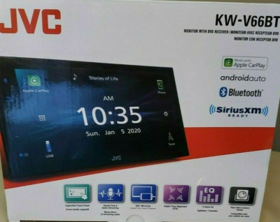 JVC KW-V66BT Bluetooth DVD CD Apple CarPlay Android Auto XM USB Mirroring 6.75''