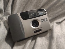 PENTAX PC-330 35mm AF compact FILM camera w/Wide 26mm LENS Tested WORKS
