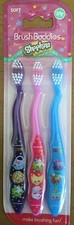 Brush Buddies Shopkins Kids' Toothbrush 3-Pack - Soft