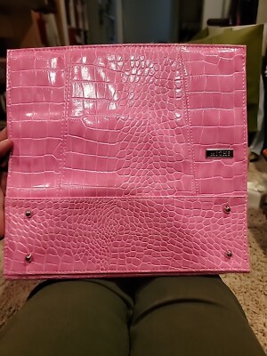 MicheClassic Shell Cori  Pink Patent Leather Reptile Snakeskin Pattern