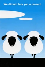 Two Sheep Funny Birthday Card - Greeting Card by Nobleworks