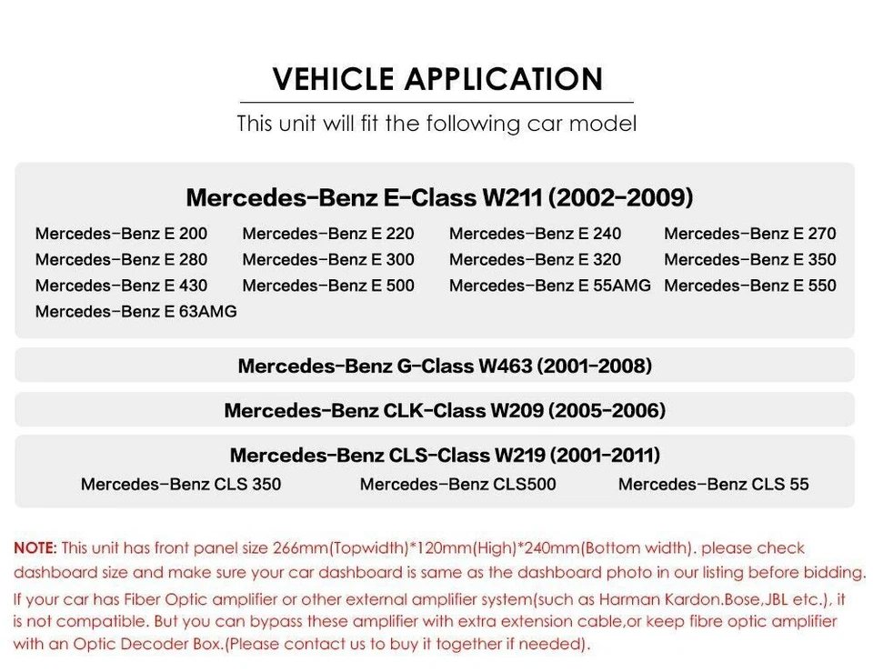 Android 13 Car Radio For Mercedes Benz E-W211 CLS500 Carplay GPS Stereo WiFi 32G Foto 2 de 4