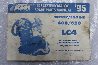 KTM 620 LC4 Motor Teile Katalog Ersatzteilekatalog Spare Parts Manual 1995#R5710