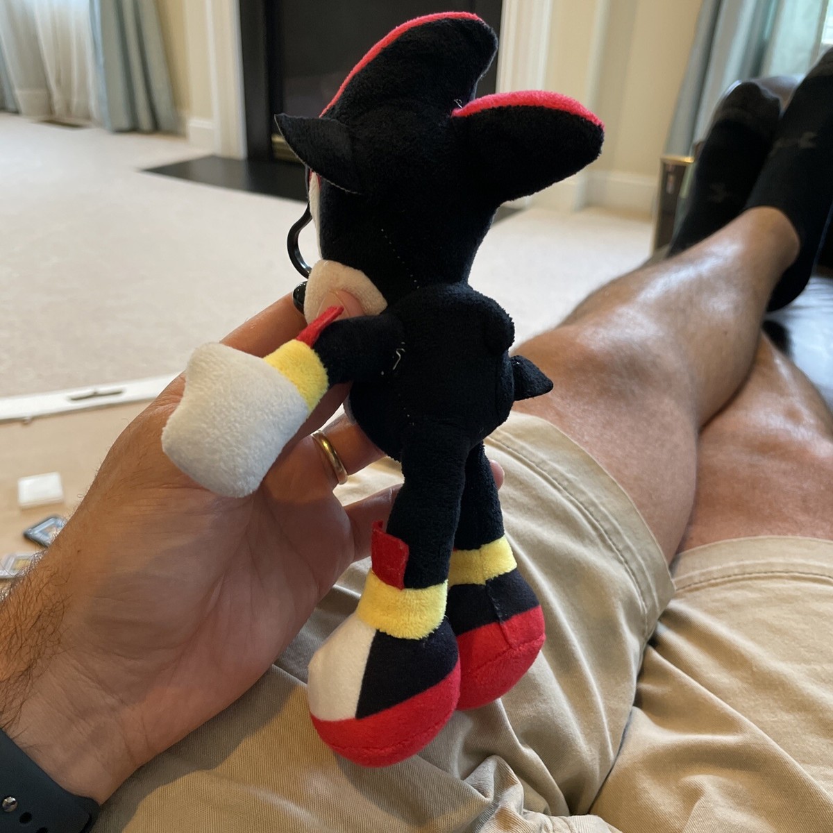Shadow Doll Bag Sonic y2k・ギャル・サイバー系・ハイパー Sonic The Hedgehog Shadow Plush Doll Keychain Backpack Clip