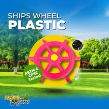SWING SET STUFF INC. SHIPS WHEEL PINK  toy boy girl fun outdoor playground 0230