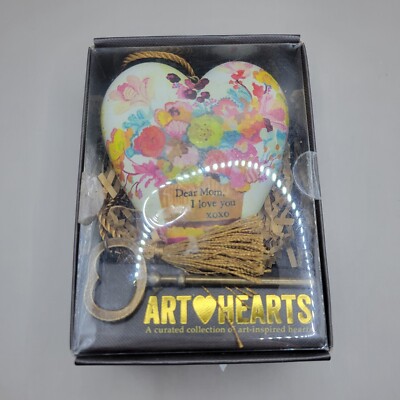 ART HEARTS (Dear mom I love you xoxo) Resin Collectible W/ KEY -NEW MOTHERS DAY
