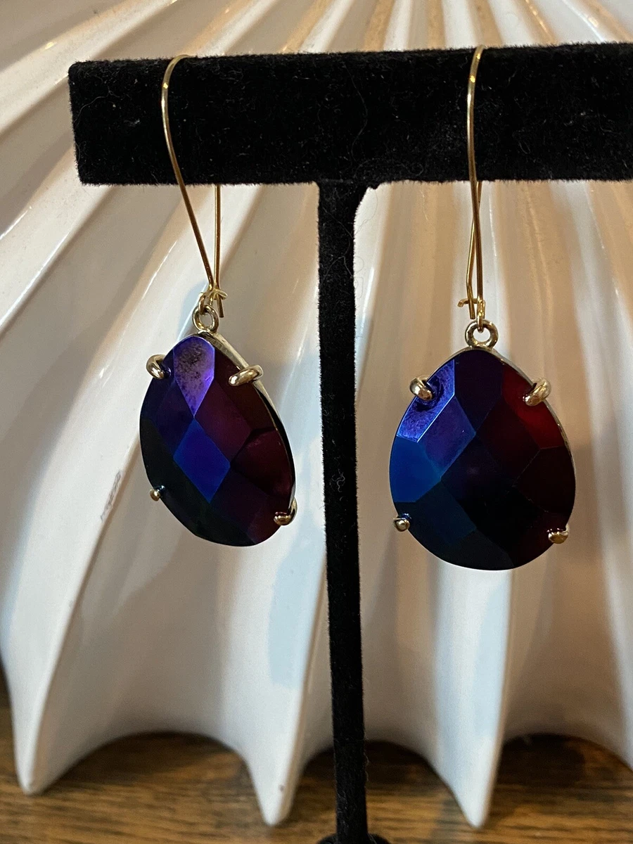 Kendra scott black shop iridescent earrings