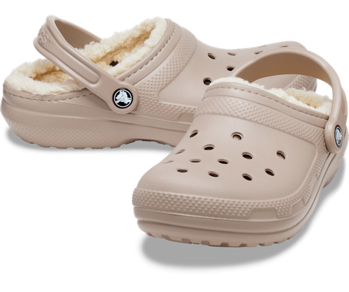 Crocs CLASSIC LINED CLOG SANDAL Mushroom / Bone Shoes Size  M4W6-M10W12,M11-13 | eBay
