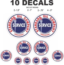 10 Standard Oil Company Service Indiana Vinyl Decals