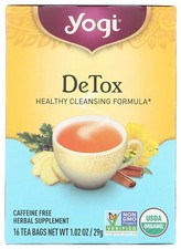 Yogi Detox Herbal Tea Caffeine Free 1 Tea Bags 16 Bag