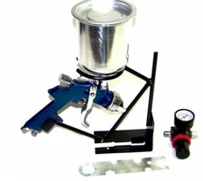 Air Paint Spray gun HVLP Gravity Feed 1.4 TIP  Aluminum Cup + Holder + Regulator
