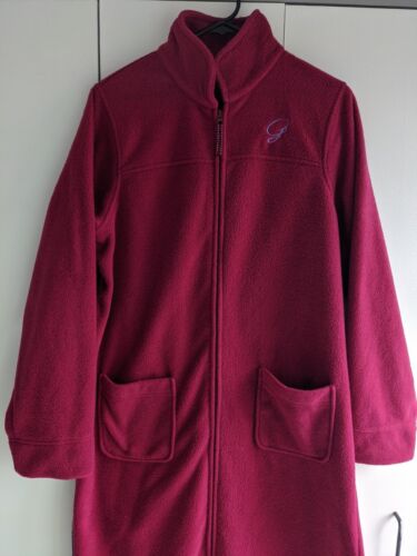 LL Bean Women's Fleece ROBE Zip Front Cambodia Size SMALL - Picture 6 of 12